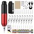 Tattoo Kits Tattoo Machine Tattoo Set with 1500mAh Power Supply and LCD Display Red