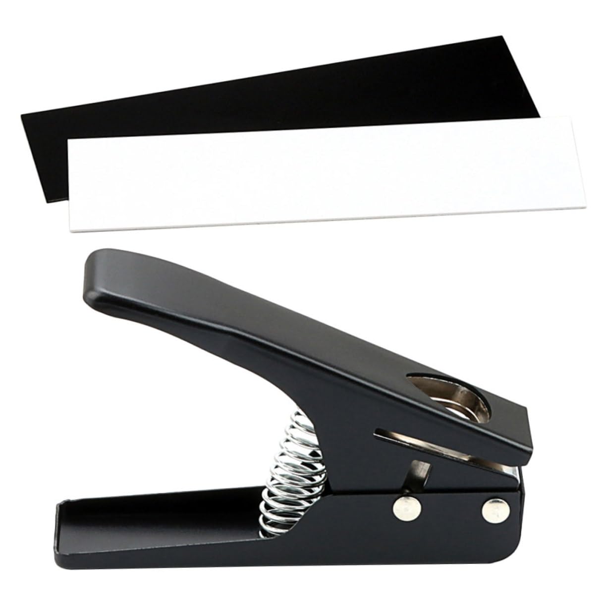 Perforatore per Plettri di Chitarra Nero, Strumento Professionale | Lavorazione DIY e Uso Professionale, Metallo e Plastica, Posizionamento Preciso, senza Abilità Speciali