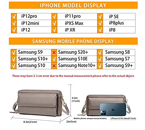 Touch Screen Phone Bag Small Crossbody Bag Shoulder Handbag, RFID Blocking Wallet for Women3