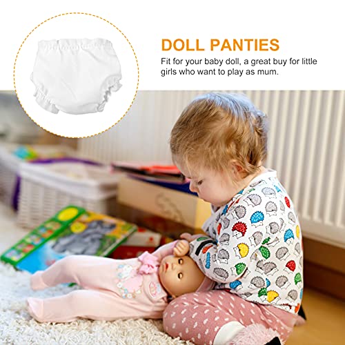 NUOBESTY 12 peças de boneca branca fralda bebê fralda fraldas roupa íntima para bonecas e outras bon