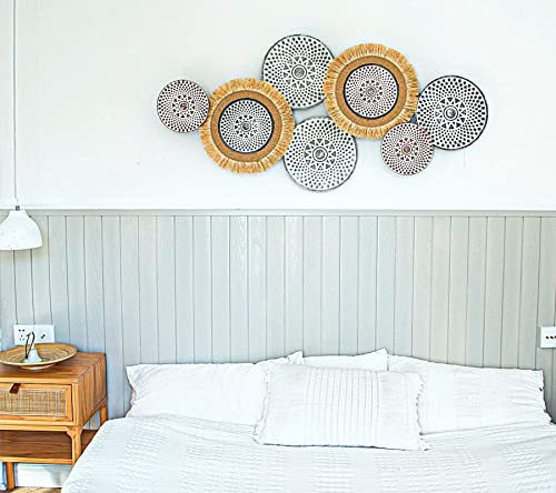 Fgstyle Farmhouse Wall Decor Handmade Natural Rattan Boho Wall Decor Rustic Home Decor For Bedroom, Living Room, Bathroom, Kitchen,Office(52×24.4Inch) #TOP3