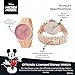Disney Officially Licensed Mickey and Minnie Mouse Watch for Women, Officially Licensed Analog Watch with Metal Band, Waterproof, Pink Dial, Quality Materials