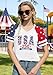 PICKID 250th Anniversary USA Shirt Women American Flag T Shirt 4th of July Patriotic Tees 250 Years America Tops