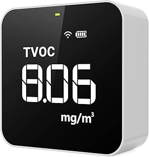 Temtop 4 in 1 Air Quality Monitor HCHO PM2.5 AQI TVOC Detector Indoor Air Pollution Detector with WiFi Real-Time Reading for Home Office (M10i)