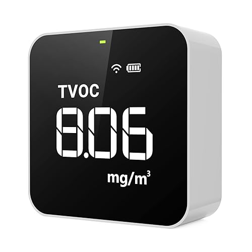 Vista 10 de Temtop M10 Monitor de calidad de aire para PM2.5 HCHO TVOC AQI Detector de sensor electroquímico profesional Pantalla en tiempo real Batería
