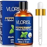 VLORISL Olio Essenziale di Menta 30ML, Aroma Fresco per Diffusore e DIY