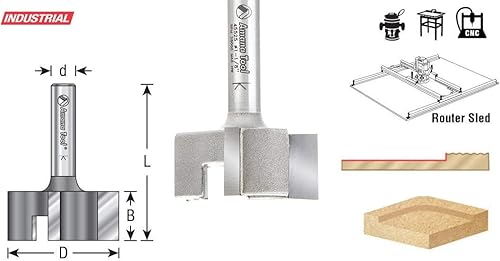 Miniatura 2 de Amana Tool 45525 punta de carburo 1-18 de diámetro x 12 CH x 14 Shk x 1-1932 de largo para superficie y aplanamiento de 3 flautas de enrutador