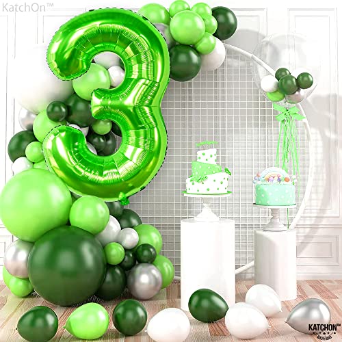 Image of KatchOn Light Green Number 3 Balloon 40 Inch
