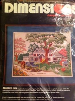 Office Product Dimensions Stamped Cross Stitch Fairfax Inn 16" X 14" frame size without mat Book