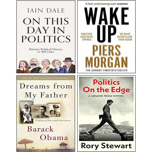 Politics On the Edge, On This Day in Politics [Hardcover], Dreams From My Father [Hardcover], Wake Up 4 Books Collection Set