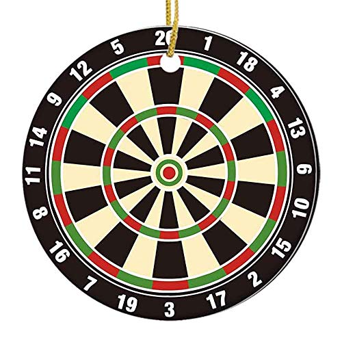 9 Shbixmashdho Christmas Ornaments|Dart Board On The Sports Field Ceramic Ornament|Holiday Xmas Tree Decorations Ornament|Cute Ceramic 2.85In #TOP1