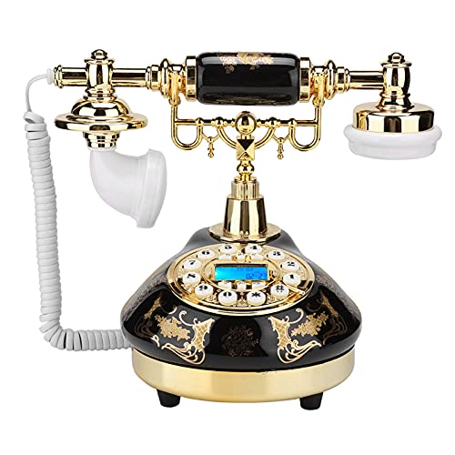 CCYLEZ MS-9107 Vintage Antique telefon, Home Decor Desk, telefon cyfrowy vintage, obsługa FSK i DTMF, retro telefon stacjonarny do domu, hotelu, biura, dekoracja