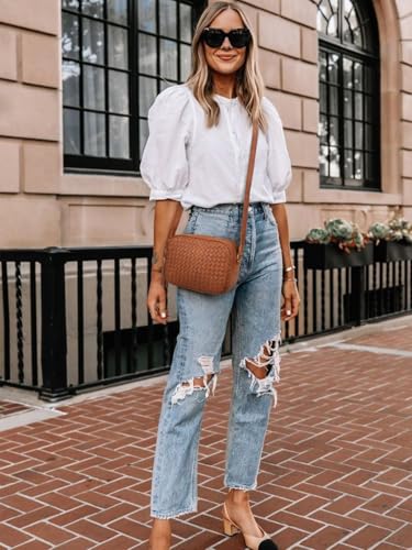 AFKOMST Woven Crossbody Bags for Women Small Fall Cross Body Purse and Boho Handbags with Tassels,Vegen Leather3