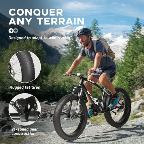 Outroad Mountain Bike Fat Tire with 4-Inch Tire 26 inch