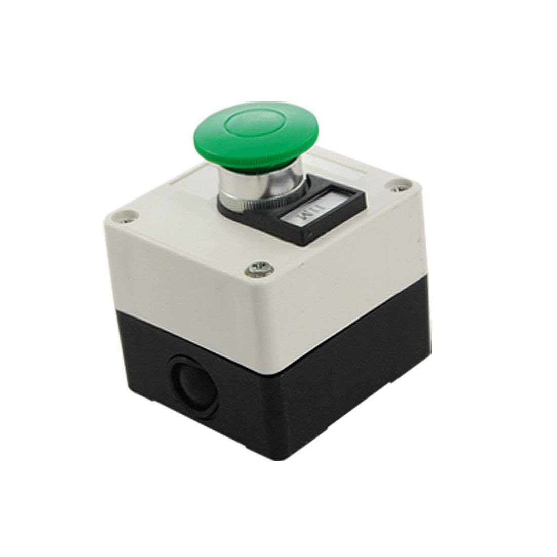 Mushroom Momentary Switch Push Button Station 660V 10A Green
