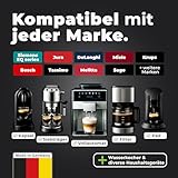 CLENESSO 3-in-1 Entkalker für Kaffeevollautomat & Kaffeemaschinen (50 Stück) – Entkalkungstabletten kompatibel mit Siemens eq Series, Jura, Krups, Delonghi, Philips, Miele uvm. - Beste Entkalkung