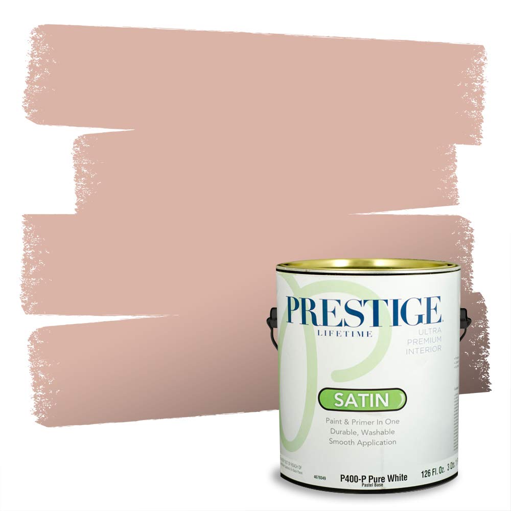 PRESTIGE Paints Interior Paint and Primer In One, 1-Gallon, Satin, Comparable Match of Benjamin Moore* Ciao Bella*