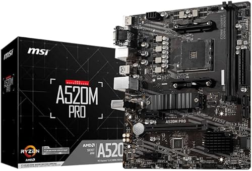 A520m-pro AMD AM4 MATX Gaming Motherboard, (Compatible with MSI)