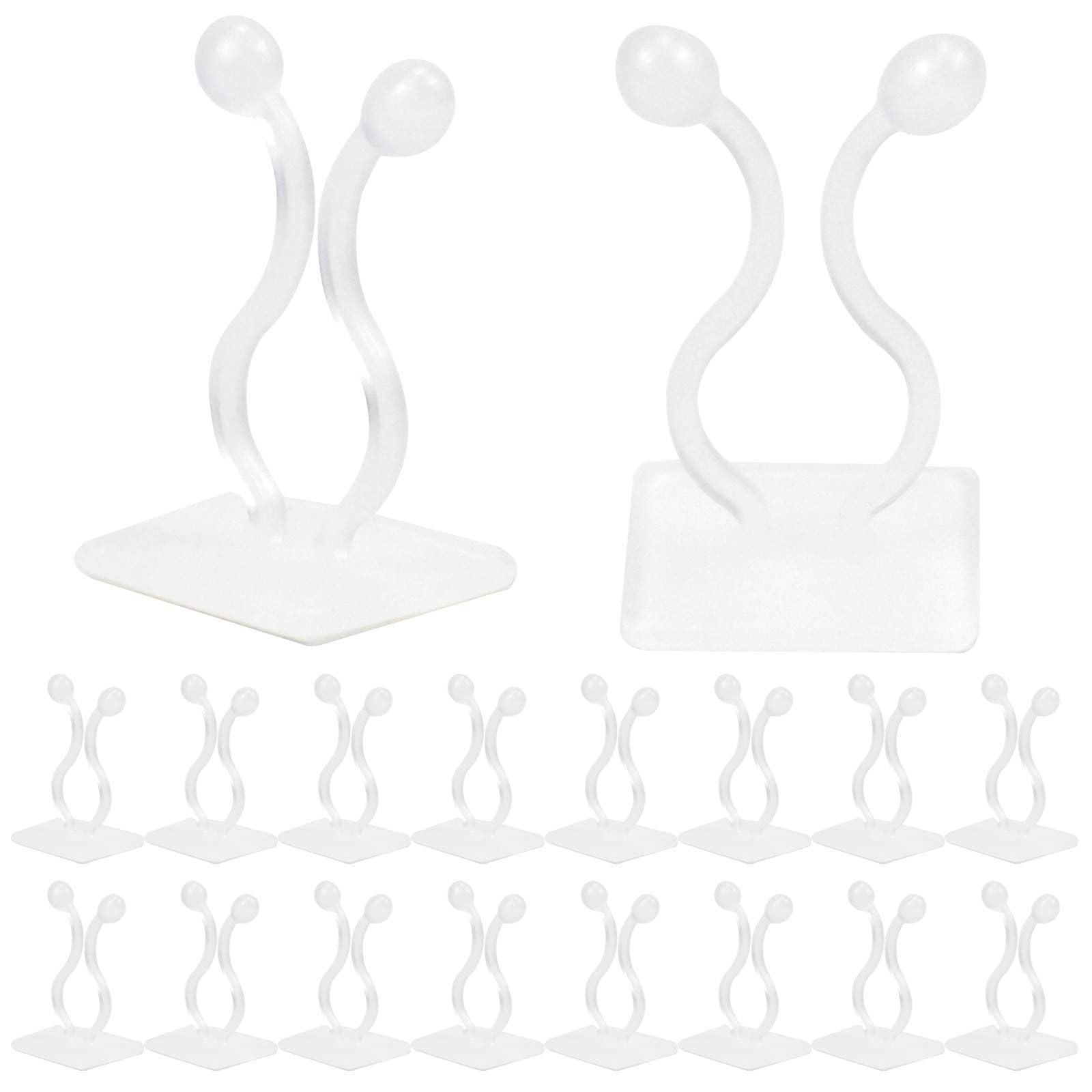 100Pcs Plant Clips for Climbing Plants Support Clips Garden Clips for Climbing Plants Self-Adhesive Climbing Plant Clips Plant Support Clips Garden Plant Wall Fixture Clips for Climbing Plants(White)