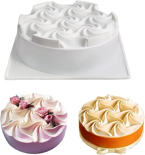 Molde de silicona para pastel de mousse francés de una sola flor 3D de 6 pulgadas, molde de silicona para tartas, crisantemo, girasol, dona, barra