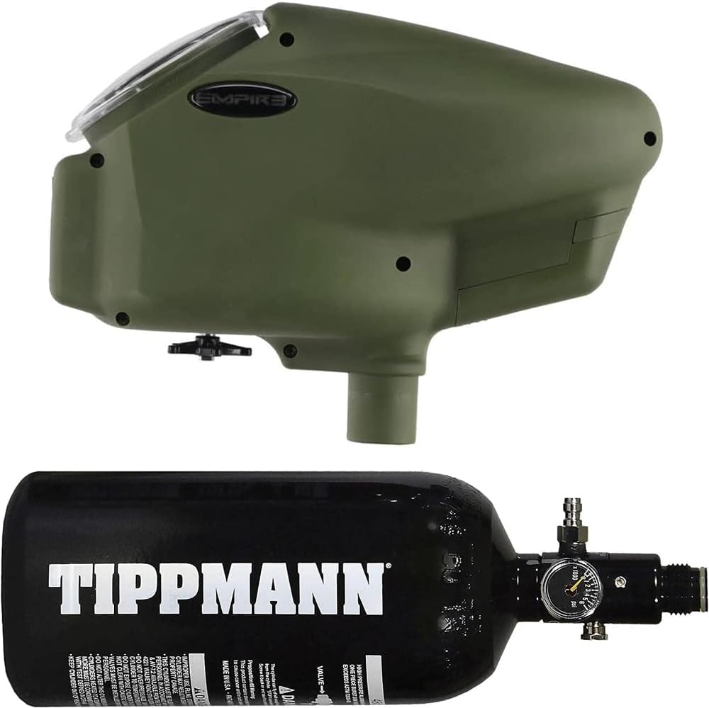 Empire Halo Too Electronic Loader Hopper with Tippmann 48ci HPA Tank