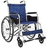 Hyy Yy Rolstoel Folding Zelfrijdende rolstoel, lichtgewicht stalen rolstoel met Handbrake, neerklapbare rugleuning en…