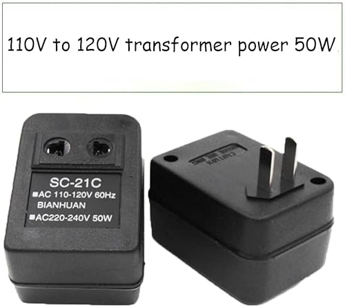 Miniatura 2 de Acxico 1 unids 110 V a 220 V convertidor de corriente adaptador transformador de voltaje adaptador 50 W PC material SC-21C