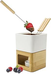 Tasse à Fondue Chocolat Tasse à Fondue Au Chocolat Avec Fourchette - Chauffe Avec Bougie, Idéale Pour Desserts Et Fêtes Appareil à Fondue