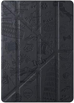 Ozaki O. Coat Slim Y Versatile 360 Degree Foldable Case with Patented Technology and On/Off Function for Apple iPad Air 2 Blue Schwarz (Motiv)