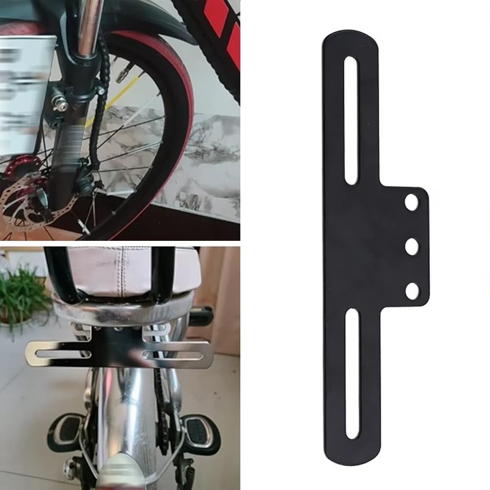 Support De Cadre Plaque D'immatriculation Moto, Feu Arrière pour ATV, Dirt Bike, Pièces Vélos Sport Rue Support Plaque D'immatriculation(Noir)