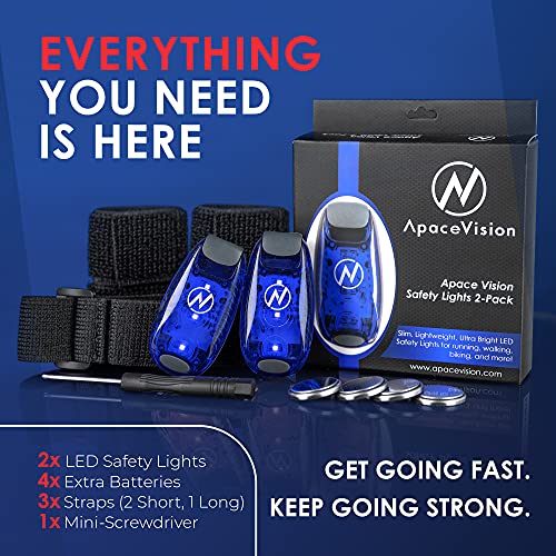 Apace Vision Clip On Strobe Led Safety Light Kit (4 Items), 2 Pack, Blue #TOP1