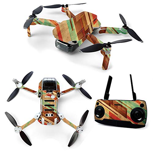 MightySkins Skin for DJI Mavic Mini Portable Drone Quadcopter - Abstract Wood |