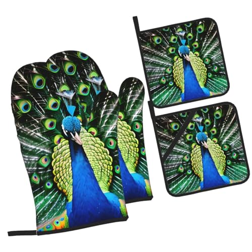 Gants de cuisine imperméables pour éviter les brûlures au micro-ondes lot de 4 - 4