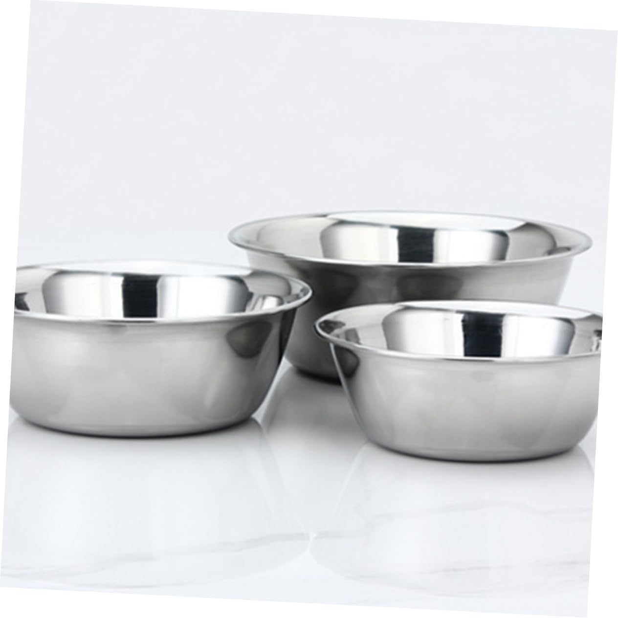 3 Piece Stainless Steel Medicine Bowl Set, Round 201 Steel