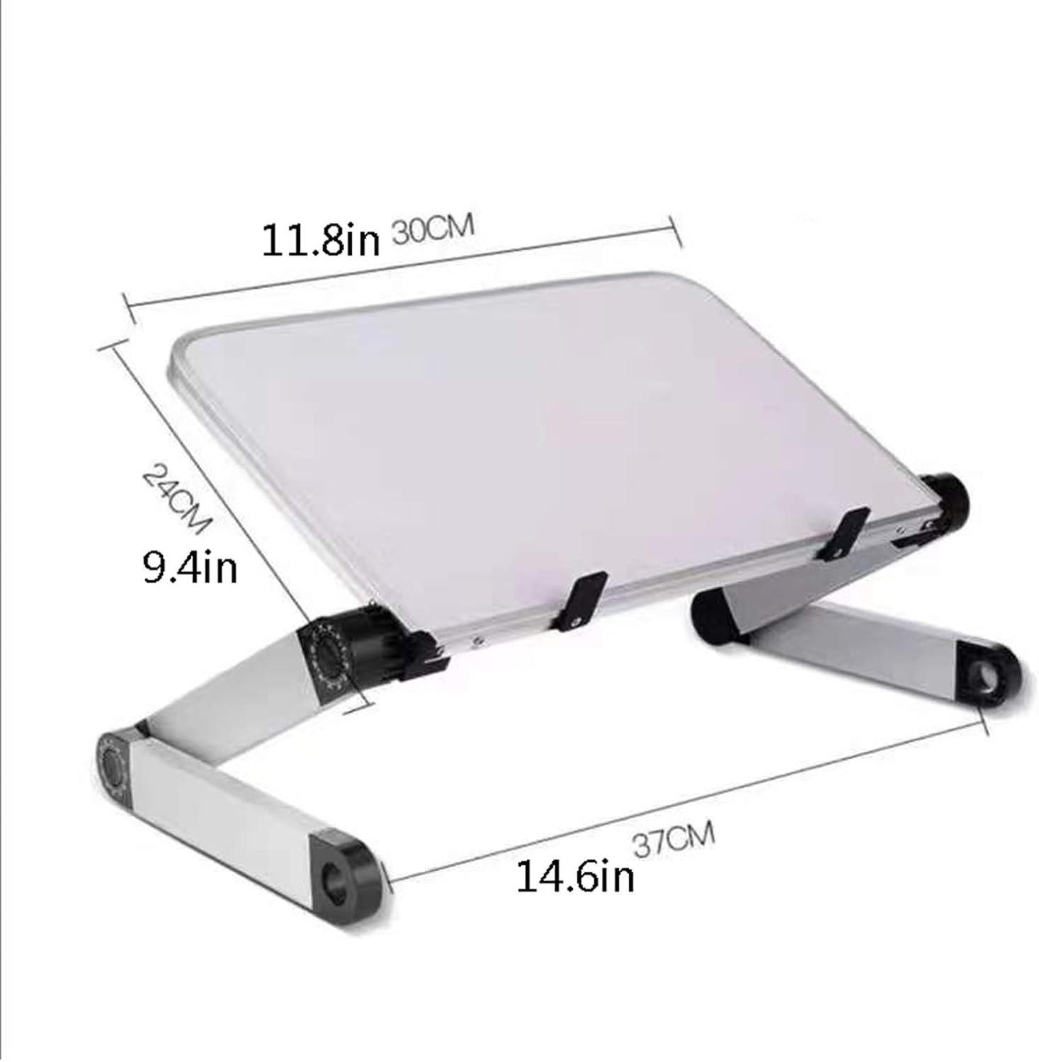 Składane biurko na laptopa do łóżka, przenośne biurko na kolana z regulowanym kątem, ergonomiczne biurko do czytania, pisania, pracy i jedzenia