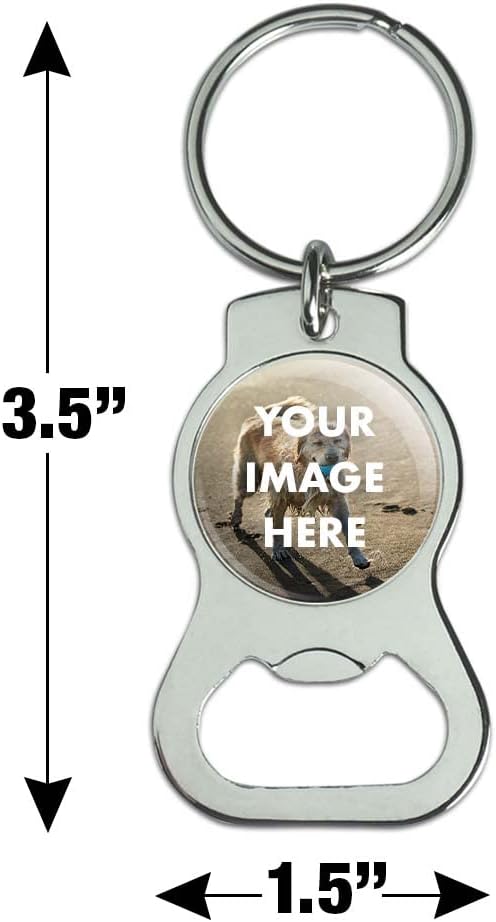 Graphics and More Personalized Combination Bottle Opener Key Chain | Customize with Your Own Image