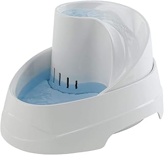 Ferplast Katzenbrunnen Katzen Trinkbrunnen kleine Hunde Trinkbrunnen, mit anhaltendem, antibakteriellen Schutz, sauberes gefiltertes Wasser, inklusive Aktivkohlefilter, 810 g