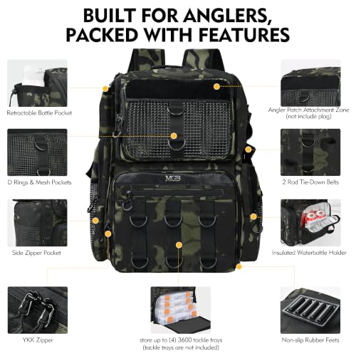MGB Fishing Backpack, 46L Water-resistant Fishing Tackle Backpack by MGB - Image 2