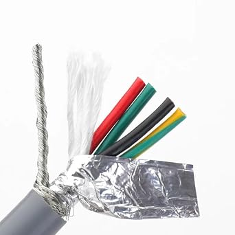 Highly Flexible 2 3 4 6 8 10 12 10 14 16 core Drag Chain Shielded Pure Copper Cable 22 20 18 AWG PVC Anti-Bend CNC Cable6 cores 5meter,18 AWG-0.75MM
