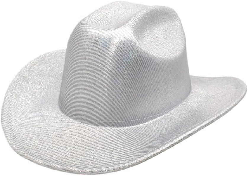 2025 Western Themed Party Cowboy Hat Women Men Street Fashion Glitter Wide Brim Cowgirl Hat Music Festivals Accessory