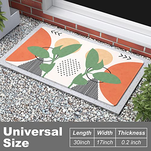 Rnivvi Front Door Mat, 30"X17" Abstract Indoor Outdoor Welcome Mat, Heavy Duty Low Profile Anti-Slip Entryway Rug For Home Entrance, Floor, Patio Entry & Mudroom, Modern Abstract Art Decor Doormat #TOP1