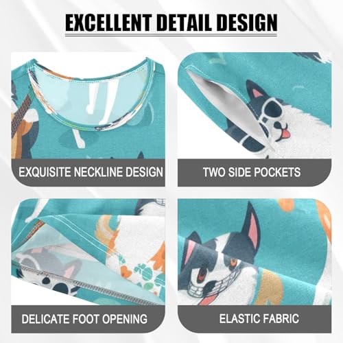 Guitar Dog Kids Pjs Set Boys Girls Summer Short-Sleeve Sleepwear Pajamas 2PCS4