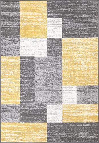 Tapete Rugshop moderno amarillo 76x122 cm geométrico miniatura 3