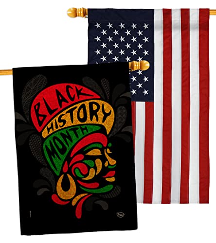 Ornament Collection Month House Flag-Pack Black History Lives Matter BLMCelebrates African Americans Heritage Embroidery Decoration Banner Small Garden Yard Gift Double-Sided, Made in USA