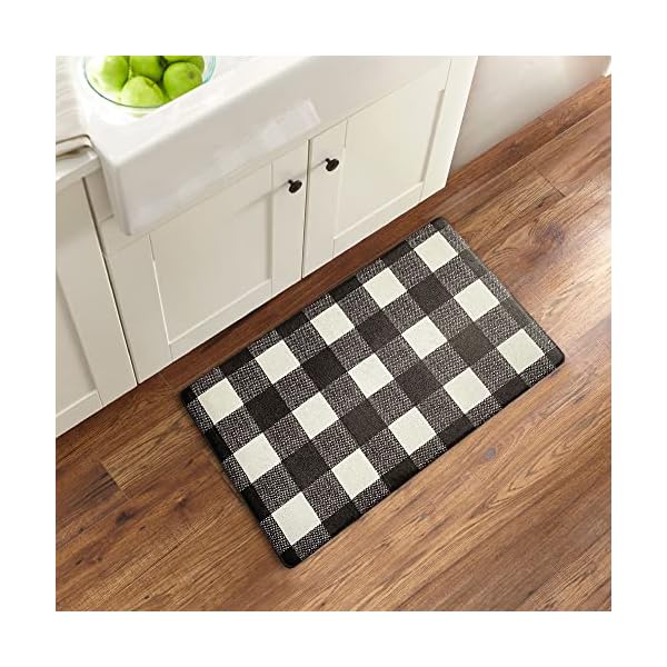 Elrene Home Fashions Farmhouse Living Buffalo Check Comfort, 18" x 30" (Anti Fatigue Mat), Black/White Elrene Home Fashions Farmhouse Living Buffalo Check Comfort, 18" x 30" (Anti Fatigue Mat), Black/White