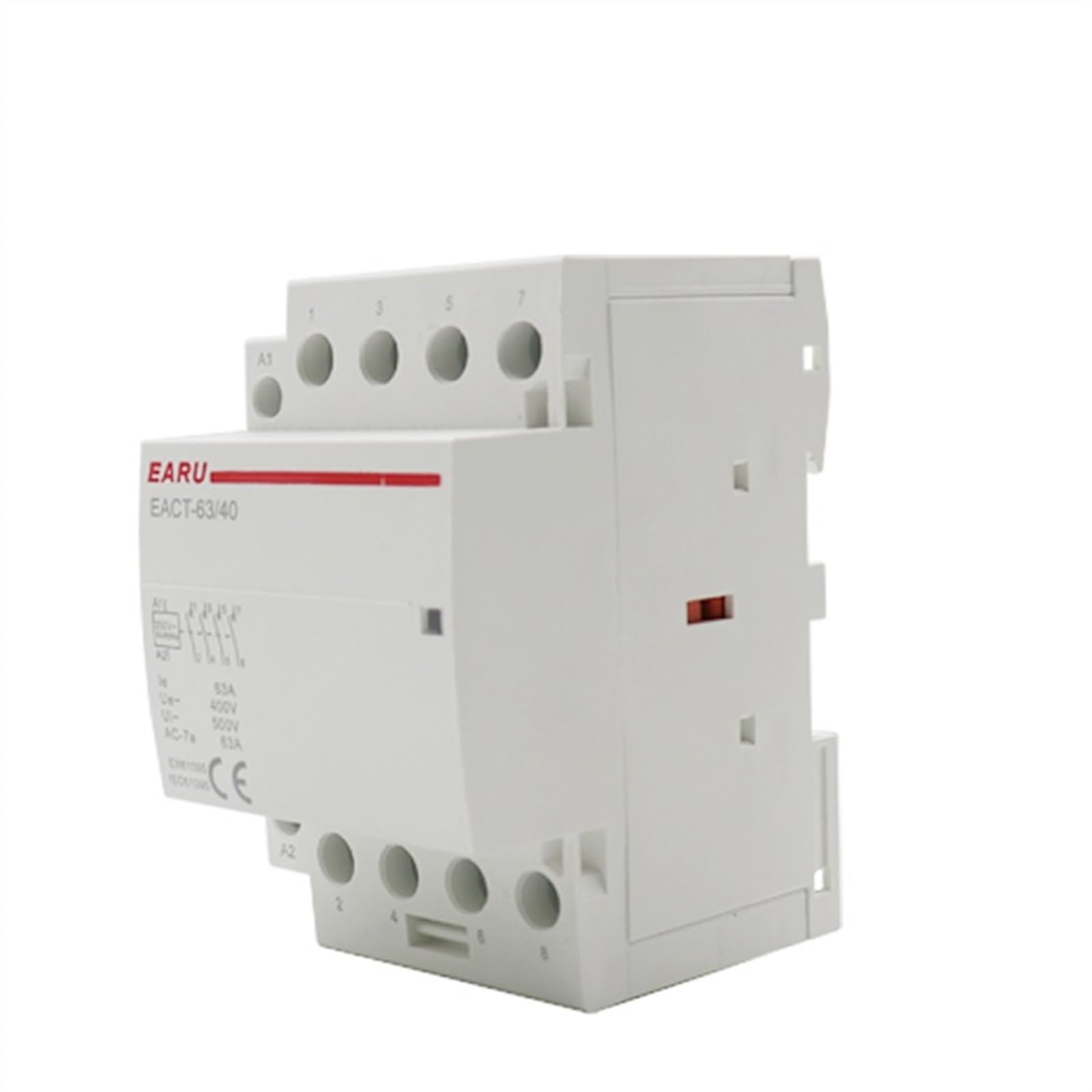 Stycznik modułowy 4-biegunowy 32-63 A AC 110 V 220 50/60 Hz do szyny DIN, kontroler przełącznika NO, NC, 2 NO(Ac220v, 63A-3NO1NC)