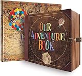 Our Adventure Book Travel Diary Photo Book,Scrapbook, Photo Album,Retro Style Travel Souvenir, Vinta