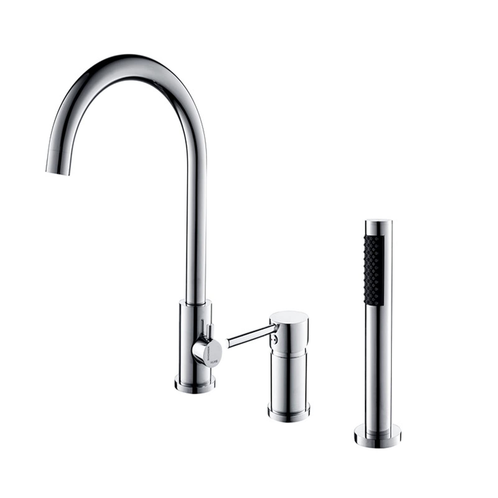 Mélangeur de douche haut de gamme en chrome avec commande monocommande