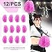 Hslife 12 Pcs Cheerleading Pom Poms, Cheer Pompoms Bulk with Metallic Foil Handle, Lightweight for Cheerleading, Sports Games, Party Dance Costume Accessories (Pink)