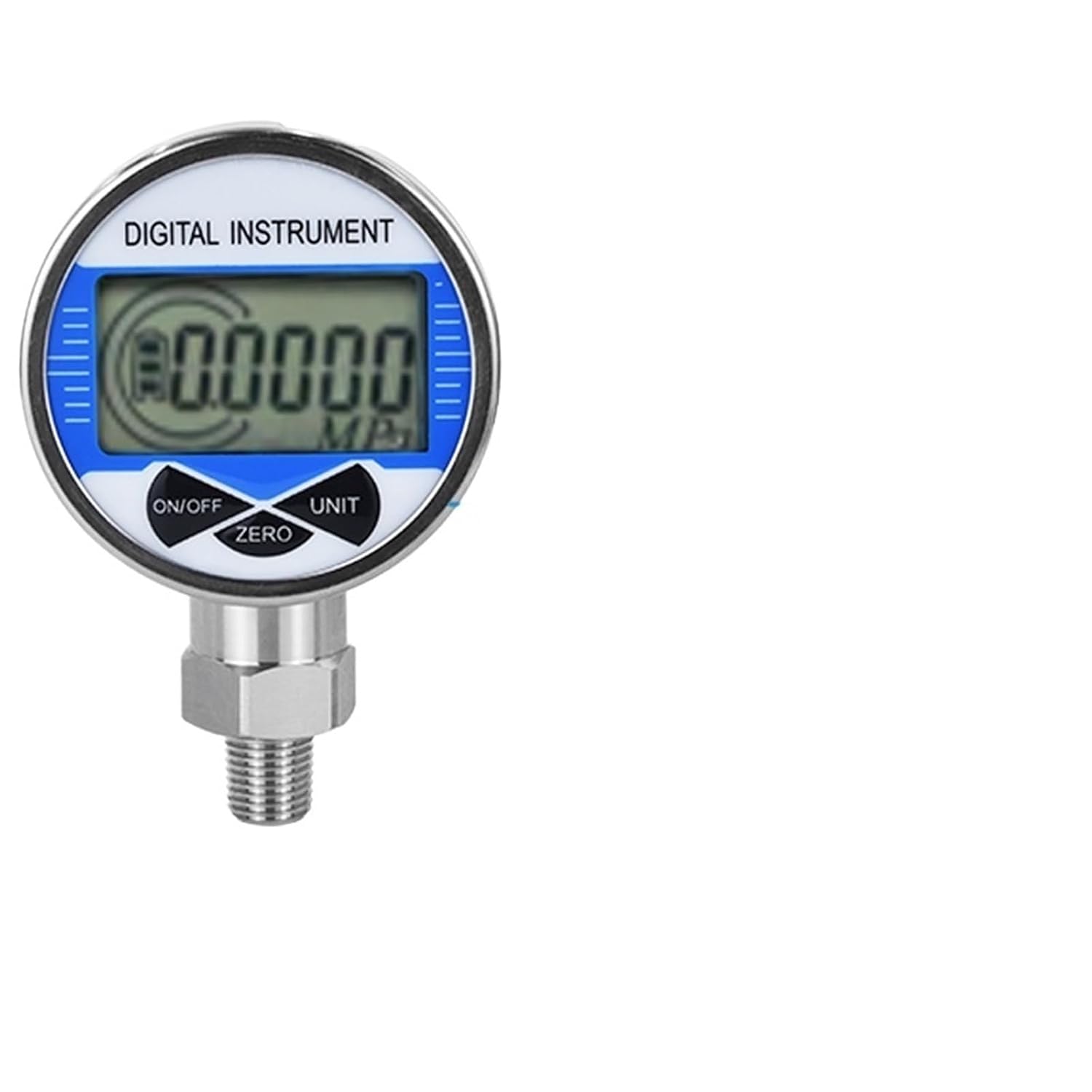 1pcs Digital Pressure Gauge -1-1000bar Air Liquid Fuel Oil Water Digital Pressure Manometer M20*1.5, G1/2, G1/4 Pressure Gauge(80mm G1-2,0-4bar)